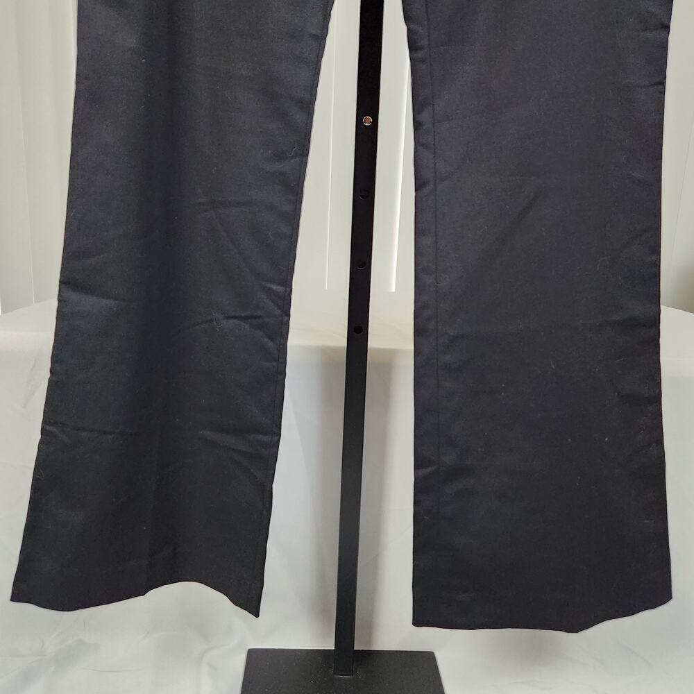 Tahari Terry Pant Trousers Slacks Mid Rise Flared Leg Black Women's Size 14 New - Picture 6 of 11